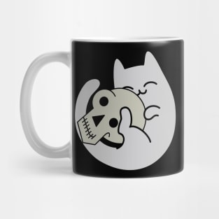 Cute Cat and Skull Mug
